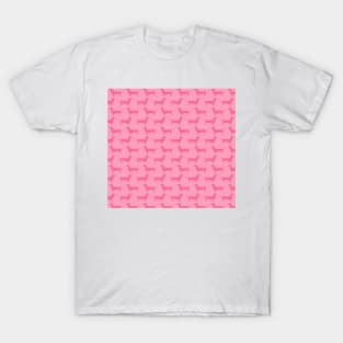 Dachshund Double Pink Pattern T-Shirt